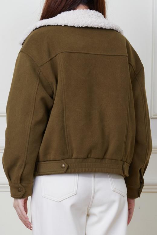 Kai & Kiera 羊羔毛领拼接休闲工装夹棉外套 19550 商品图4