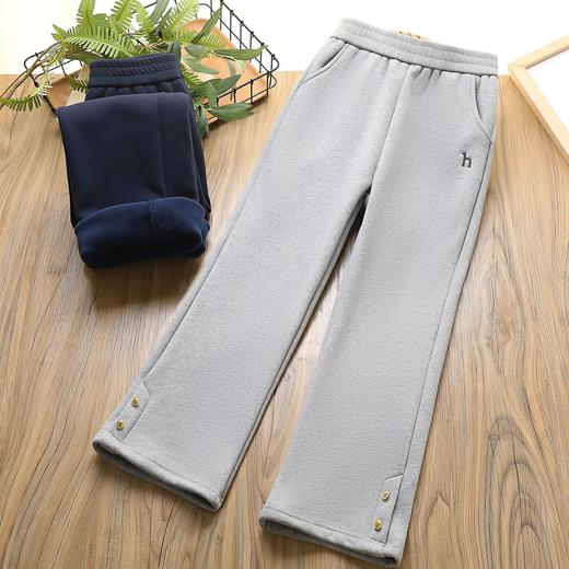 【赶紧换掉校服裤吧 平替款更显瘦 更保暖】2024年新品秋冬款中大童男童女童显瘦修身运动裤！加绒加厚休闲长裤！ 商品图0