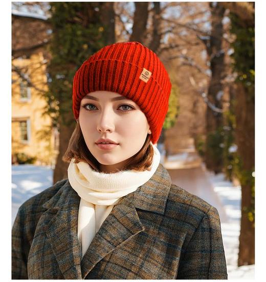 迈路士跑步滑雪骑行运动针织帽冬季防寒简约保暖套头百搭保暖帽子 商品图3