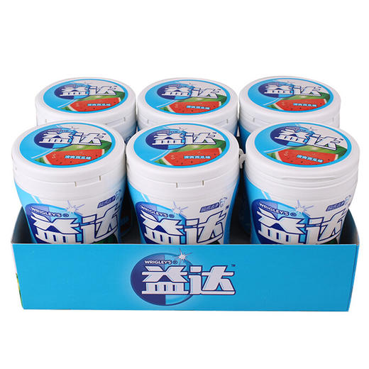 益达含木糖醇无糖口香糖清爽西瓜味约40粒装56g*6瓶 商品图0