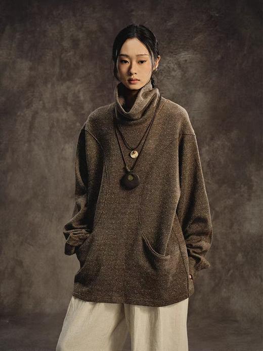 共和GongheRepub/GH24019/ 花点纱肌理感高领新中式长袖上衣 商品图0