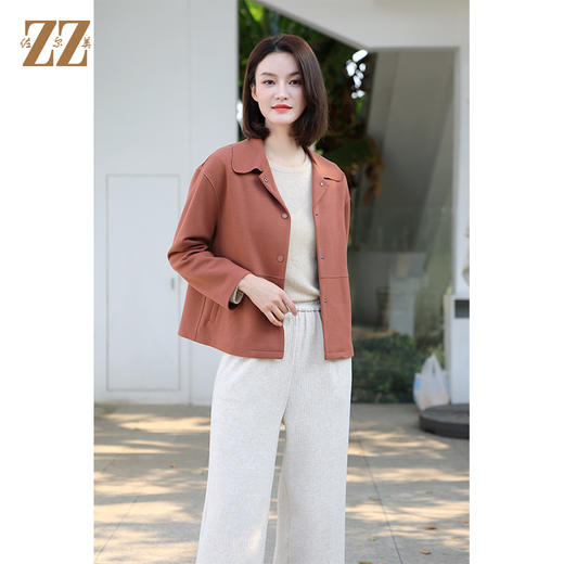 佐尔美冬季新款 气质经典100%绵羊毛呢大衣外套女E34ZD33 商品图2