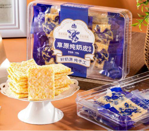 牧民人家 草原纯奶皮（甜味）128克 商品图0