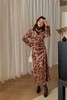 Le Malene V领复古丝绒印花收腰连衣裙 19522 商品缩略图3