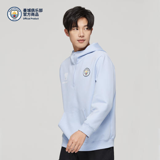 【官方正版】曼城俱乐部 | 球员印号连帽卫衣印签半拉链休闲穿搭 商品图1