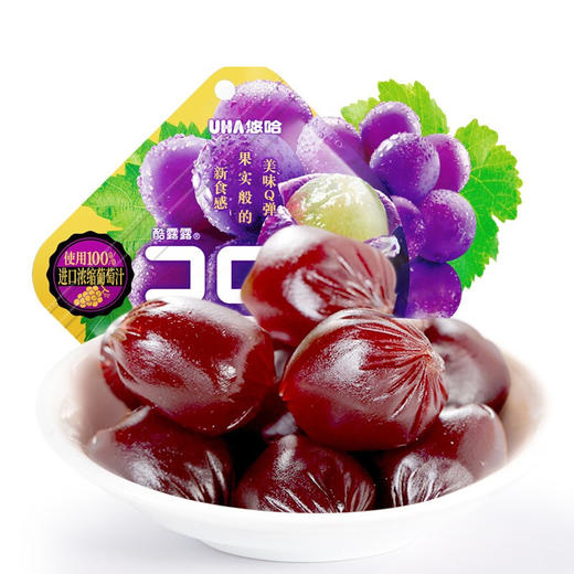 悠哈酷露露果汁软糖葡萄味52g*6袋 商品图1