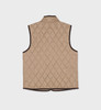 Sporty & Rich - Vendome Quilted Riding Vest - Beige/Chocolate - 女装 - 背心 - 米色/巧克力色 商品缩略图1