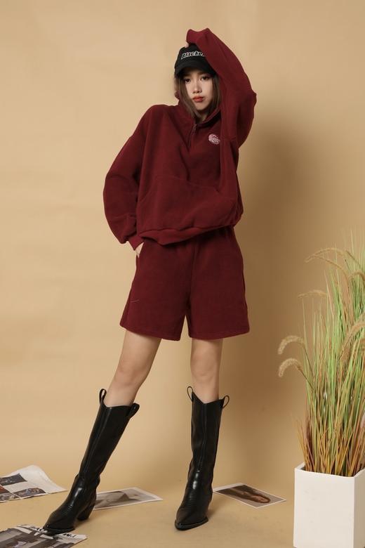 HAYES 枣红时髦颗粒绒套装 15275 商品图2