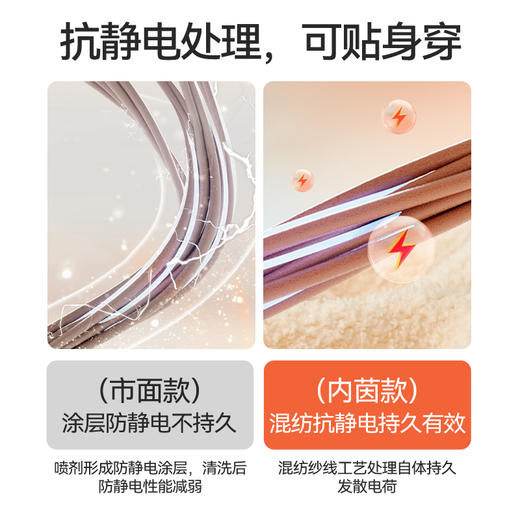 内茵 半边绒条纹家居服套装DD491 商品图3