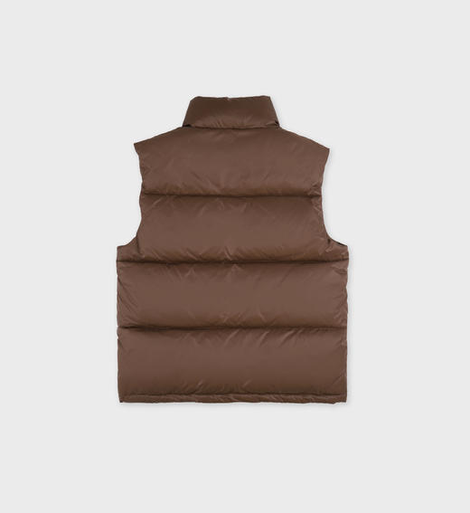 Sporty & Rich - Crown Puffer Vest - Chocolate - 女装 - 背心 - 巧克力色 商品图1