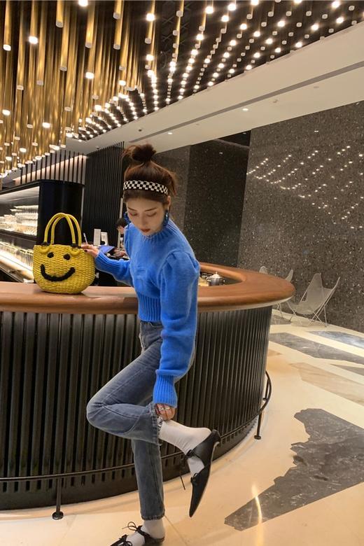 Stay2Weeks 克莱因蓝泡泡袖针织上衣 15106 商品图3