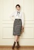 Le Malene 复古高腰中长款格纹半裙 19575 商品缩略图5
