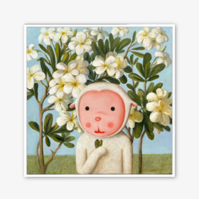 杨媛媛《Egg Flower鸡蛋花》版画