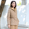 佐尔美冬季新款 双面穿气质连帽90绒面包服羽绒服外套女E34YY02 商品缩略图3