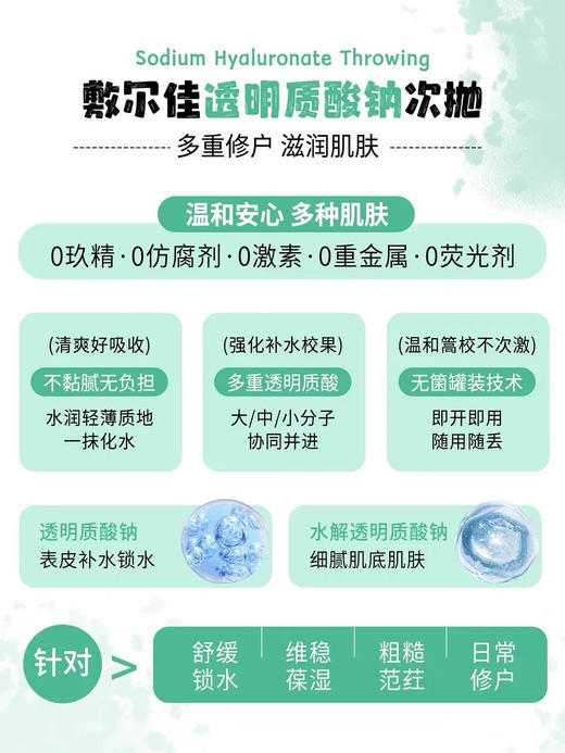 补水修护一把抓！敷尔佳透明质酸钠次抛修护精华液保湿维稳1.3ml*5支（26.7.21） 商品图1