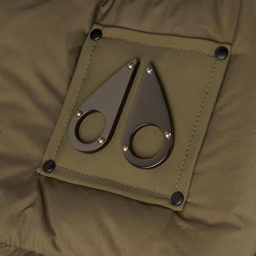 MOOSE KNUCKLES 男士金属驼鹿指节徽标绗缝可拆卸风帽羽绒服 绿色 M34MJ196 1454 商品图2