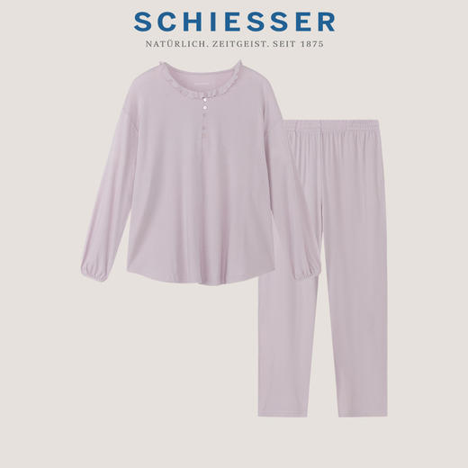 【超软超柔莫加暖】SCHIESSER德国舒雅女士莫代尔+保暖面料家居套装31/23943H 商品图8