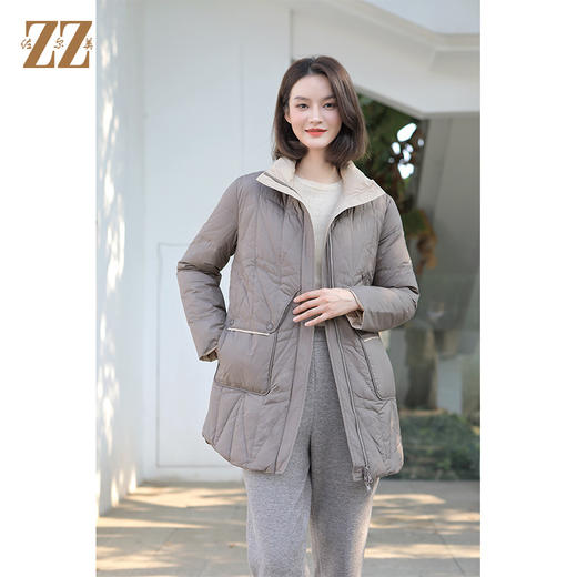 佐尔美冬季新款 气质百搭通勤双面穿羽绒服女E34YY21 商品图1