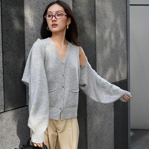 【顺丰包邮】42202 洛诗琳澳洲美丽诺羊毛混羊绒披肩背心两件套 商品图2