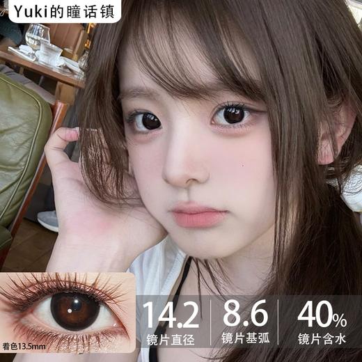 Hanawink半年抛·萌宝黑（黑环）·14.2mm中等着色·2片 商品图0