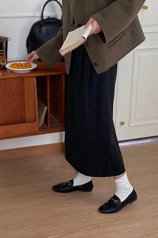 Le Malene 黑灰色H型韩版半裙（无腰带） 15085 商品图3