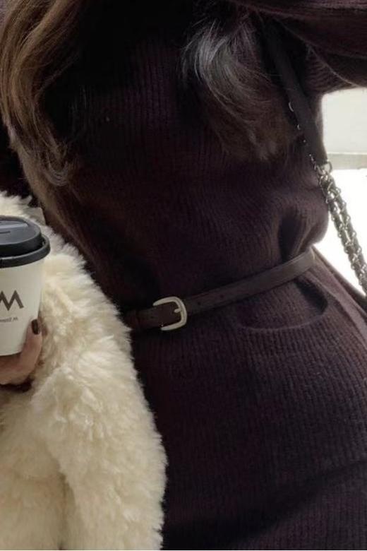 Say Something 棕色绒面腰带 19261 商品图0