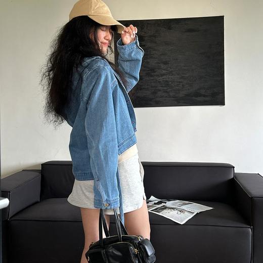 【顺丰包邮】45502 洛诗琳高质量纯天然棉质定织牛仔连帽外套539 商品图4