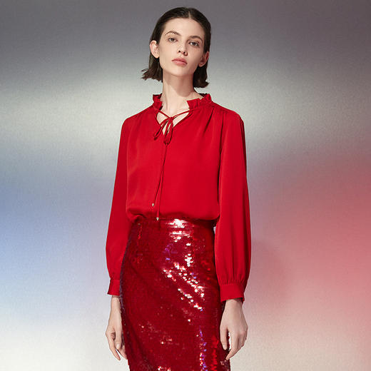 EITIE爱特爱春季新款气质显瘦舒适小上衣7813522 商品图2