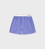 Sporty & Rich - Serif Logo Boxer Short - Blue/White Stripe - 女装 - 短裤 - 蓝色/白色条纹 商品缩略图0
