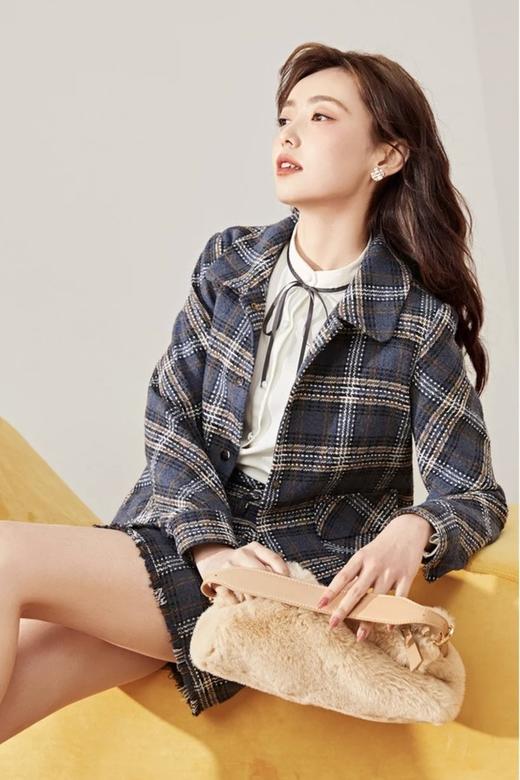 Rosel 格纹时髦外套半裙小香风套装 15157 商品图2