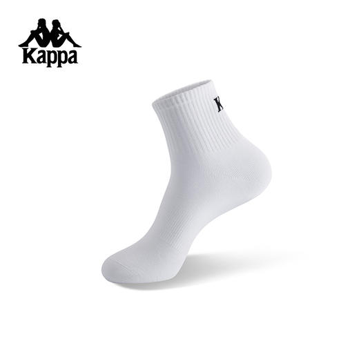 Kappa卡帕背靠背中筒运动跑步袜2024新款情侣透气休闲中腰袜子男K0FW8WE03 商品图1