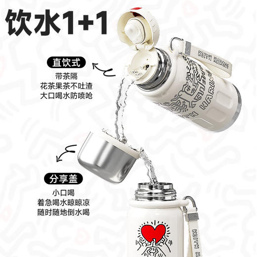 【自营】 格沵GERM 凯斯哈林系列迷你律动保温杯 S316不锈钢 长效保温 580ml 3色可选 商品图5