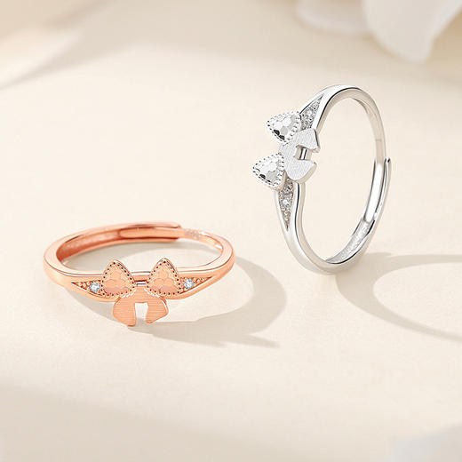 【波光粼粼】S925银蝴蝶结戒指【JHY-R000393B】 商品图1