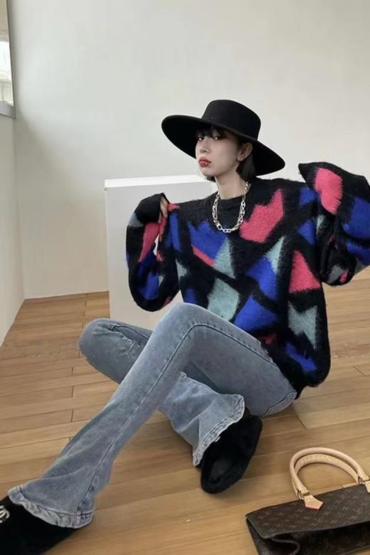 Stay2Weeks 彩色几何撞色块毛衫 15105 商品图2