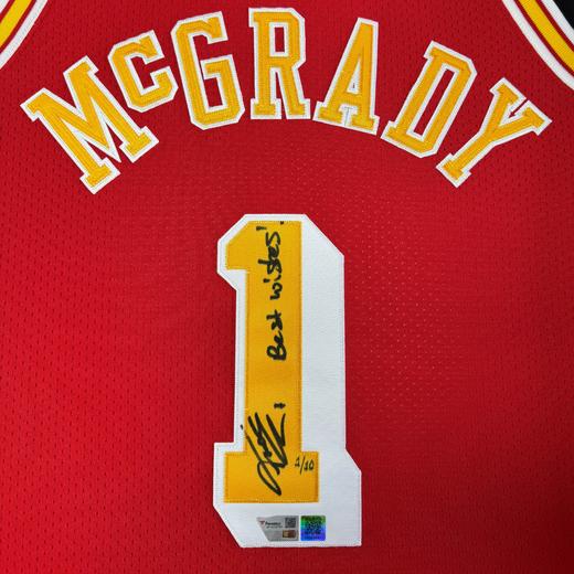 麦迪 火箭队1号红黄色亲签加签 “BEST WISHES” 全球限量10件 微缤礼物独家发售 商品图1