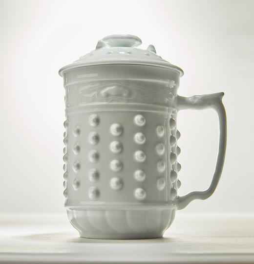 乾唐轩活瓷经典白瓷大容量高杯  580ml/620ml 商品图0