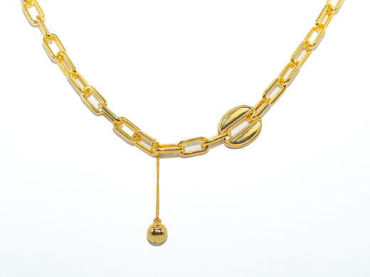 【热销款】时尚黄金大O项链克重18.41|链长48.6 商品图0