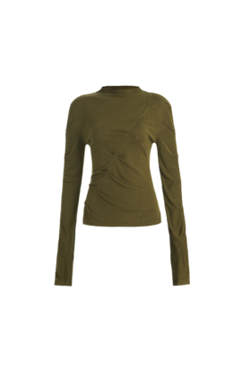 OUTOFLAW 帆船领长袖打底衫-绿色