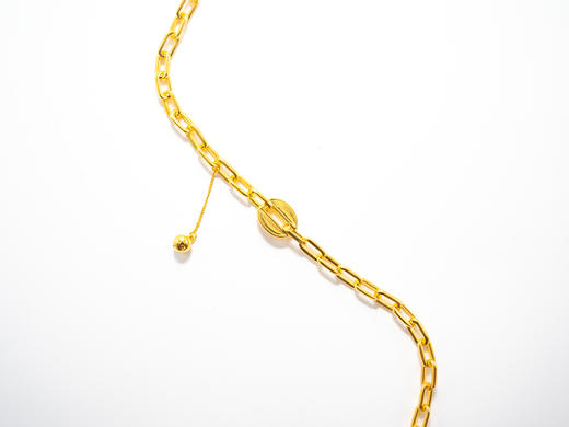 【热销款】时尚黄金大O项链克重18.41|链长48.6 商品图5