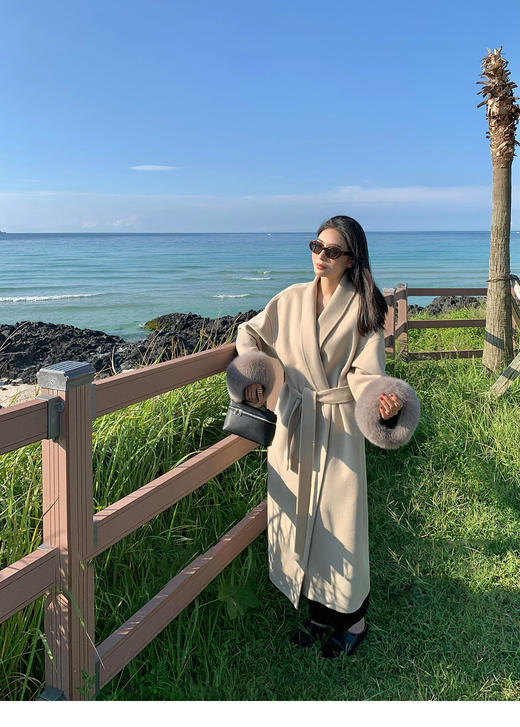 💜重磅级💥外贸出口羊毛大衣外套❗贵里贵气🌟！韩剧财阀千金🌻【大牌同款】仟梓赫 高端双面呢羊毛大衣外套 🌸谁穿谁好看！B格直接拉满💯 商品图0