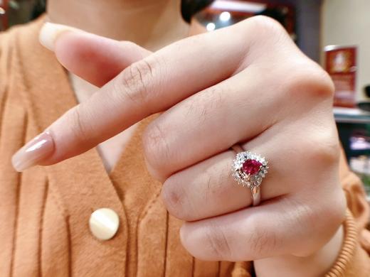0.7ct刻面红宝石戒指 商品图3