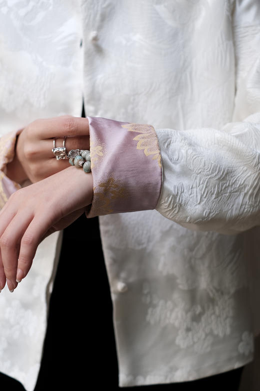 盛唐牡丹 |真丝提花女外套压皱工艺 商品图1