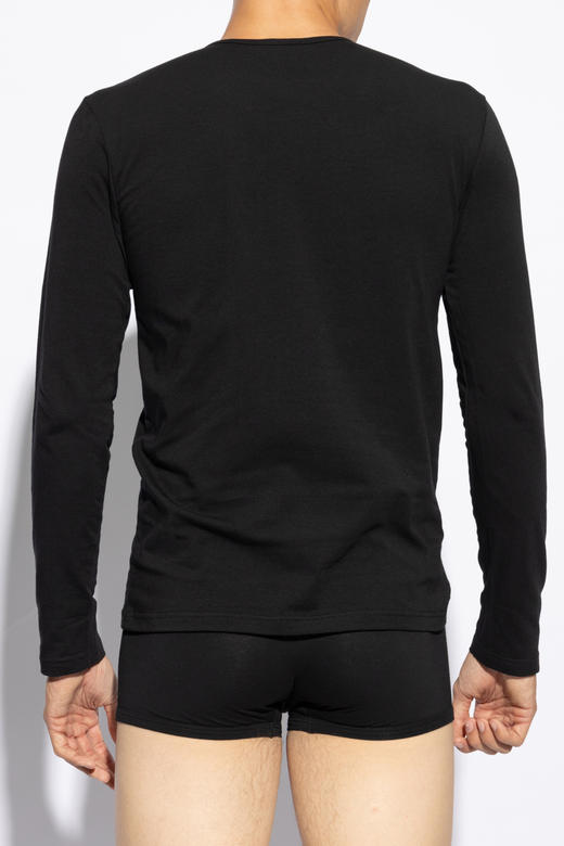 【盒破超惠秒】VERSACE 范思哲 美杜莎印花金色logo胸标 弹棉长袖T恤 2件装 12055 商品图6