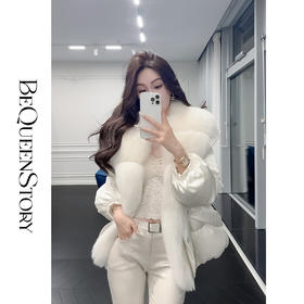 余潇潇【雪场缪斯】冬季保暖华丽高档可拆卸狐狸毛三防暗扣羽绒服