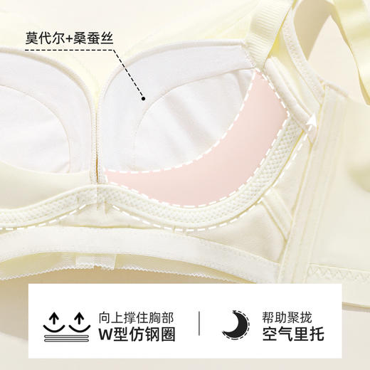 熳洁儿 小胸聚拢文胸无钢圈内衣曼珠沙华蕾丝提拉上托收副乳24761518 商品图4