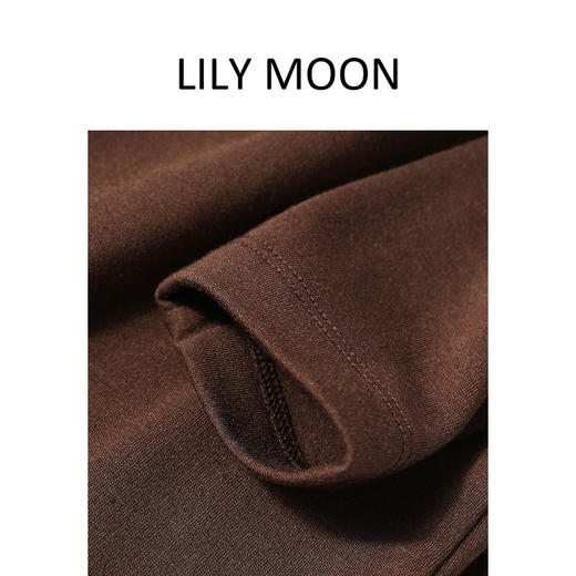 LILYMOON 醋酸德绒半高领保暖打底衫百搭发热保暖修身显瘦老钱风 商品图2