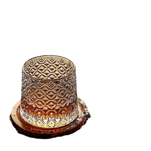 「9.9元到手！三款可选」威士忌酒杯玻璃杯居家日用水杯ins啤酒杯不倒翁转转杯洋酒杯旋转酒杯餐饮用具 商品图3