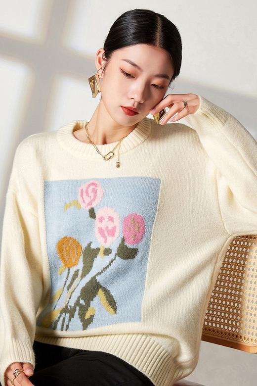 FLORID 圆领提花图案针织上衣 15404 商品图4
