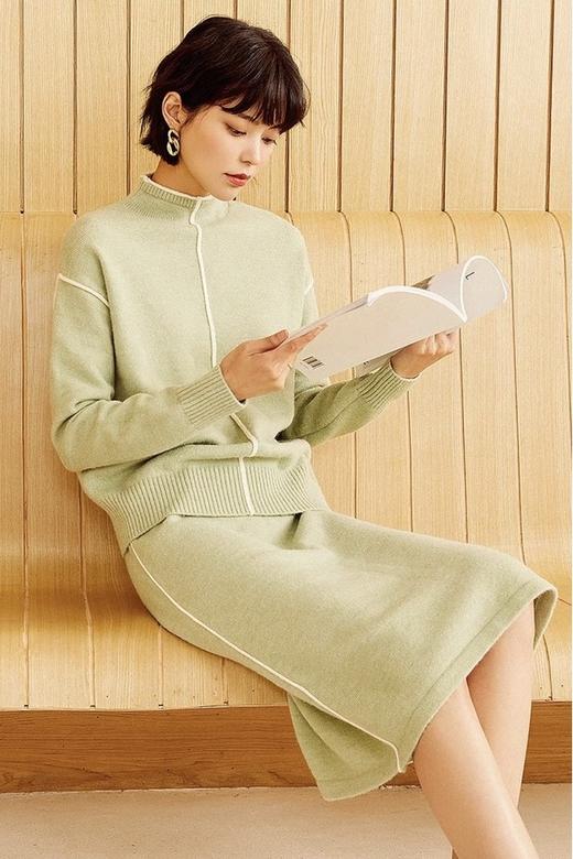 Y.SING衣香丽影 气质休闲款针织上衣半裙套装 15386 商品图0