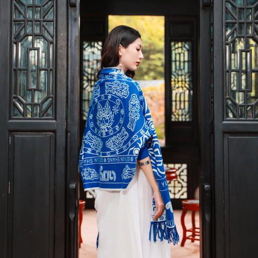 【秋冬披肩】纳福呈祥毛织多功能披肩  | 现货加急发 商品图1